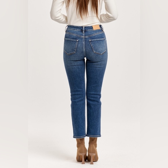 Dear John Frankie Straight Jeans Size 29 26” Inseam Blue Denim Women’s Excellent - Picture 4 of 9